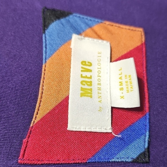 Maeve Anthropologie Multicolor Striped Wrap Dress Size XS - Picture 4 of 6